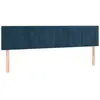 vidaXL Têtes de lit 2 pcs Bleu foncé 90x5x78/88 cm Velours