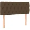 vidaXL Tête de lit Marron Foncé 100x7x78/88 cm Tissu