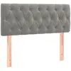 vidaXL Tête de lit Gris clair 100x7x78/88 cm Velours
