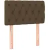 vidaXL Tête de lit Marron Foncé 90x7x78/88 cm Tissu