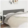 vidaXL Têtes de lit 2 pcs Gris foncé 80x5x78/88 cm Tissu