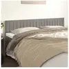 vidaXL Têtes de lit 2 pcs Gris clair 80x5x78/88 cm Velours