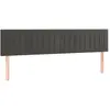 vidaXL Têtes de lit 2 pcs Gris foncé 80x5x78/88 cm Velours