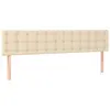 vidaXL Têtes de lit 2 pcs Crème 100x5x78/88 cm Tissu