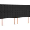 vidaXL Têtes de lit 2 pcs Noir 100x5x78/88 cm Similicuir