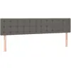 vidaXL Têtes de lit 2 pcs Gris 100x5x78/88 cm Similicuir