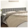vidaXL Têtes de lit 2 pcs Gris clair 100x5x78/88 cm Velours