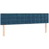 vidaXL Têtes de lit 2 pcs Bleu foncé 100x5x78/88 cm Velours