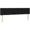 vidaXL Têtes de lit 2 pcs Noir 90x5x78/88 cm Tissu