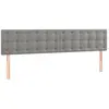 vidaXL Têtes de lit 2 pcs Gris clair 90x5x78/88 cm Velours