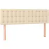 vidaXL Têtes de lit 2 pcs Crème 72x5x78/88 cm Tissu