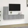 vidaXL Ensemble de meubles TV 3 pcs Sonoma gris Bois d'ingénierie