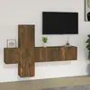 vidaXL Ensemble de meubles TV 3 pcs Chêne fumé Bois d'ingénierie
