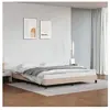 vidaXL Cadre de lit Cappuccino 160x200 cm Similicuir