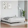 vidaXL Cadre de lit Blanc 140x190 cm Similicuir
