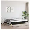 vidaXL Cadre de Lit Noir 200x200 cm Tissu