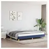 vidaXL Cadre de lit Bleu 200x200 cm Tissu