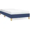 vidaXL Cadre de lit Bleu 90x190 cm Tissu