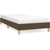 vidaXL Cadre de lit Marron foncé 90x190 cm Tissu