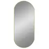 vidaXL Miroir mural Doré 90x40 cm Ovale