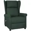 vidaXL Fauteuil de massage Vert foncé Tissu