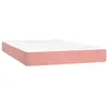 vidaXL Matelas de lit à ressorts ensachés Rose 120x200x20 cm Velours