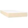 vidaXL Matelas de lit à ressorts ensachés Crème 90x200x20 cm Tissu