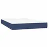 vidaXL Matelas de lit à ressorts ensachés Bleu 120x200x20 cm Tissu