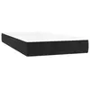 vidaXL Matelas de lit à ressorts ensachés Noir 90x200x20 cm Velours