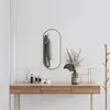 vidaXL Miroir mural Noir 70x30 cm Ovale