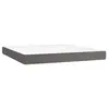 vidaXL Matelas de lit à ressorts ensachés Gris 180x200x20cm Similicuir