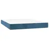 vidaXL Matelas de lit à ressorts ensachés Bleu foncé 140x190x20 cm