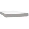 vidaXL Matelas de lit à ressorts ensachés Gris clair 140x200x20 cm