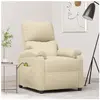 vidaXL Fauteuil de massage Crème Tissu