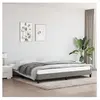 vidaXL Cadre de lit Gris foncé 200 x 200 cm Tissu