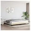vidaXL Cadre de lit Crème 200 x 200 cm Tissu