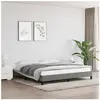 vidaXL Cadre de lit Gris foncé 180 x 200 cm Tissu