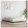 vidaXL Cadre de lit Crème 140x190 cm Tissu