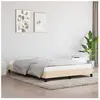 vidaXL Cadre de lit Crème 140 x 200 cm Tissu