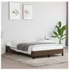 vidaXL Cadre de lit Marron foncé 120x200 cm Tissu