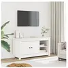 vidaXL Meuble TV Blanc 103x36,5x52 cm Bois de pin massif