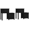 vidaXL Tables de chevet 2 pcs Noir 79,5x38x65,5 cm Bois de pin massif