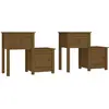 vidaXL Tables de chevet 2 pcs Marron miel 79,5x38x65,5 cm Pin solide