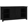 vidaXL Meuble TV Noir 103x36,5x52 cm Bois de pin massif