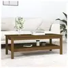 vidaXL Table basse Marron miel 110x50x40 cm Bois massif de pin