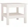 vidaXL Table basse Blanc 45x45x40 cm Bois massif de pin