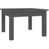 vidaXL Table basse Gris 45x45x30 cm Bois massif de pin