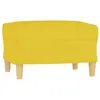 vidaXL Repose-pied Jaune clair 60x50x41 cm Tissu