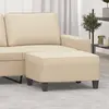 vidaXL Repose-pied Crème 70x55x41 cm Tissu microfibre