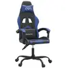 vidaXL Vidaxl Chaise De Jeu Pivotante Noir Et Bleu Similicuir
